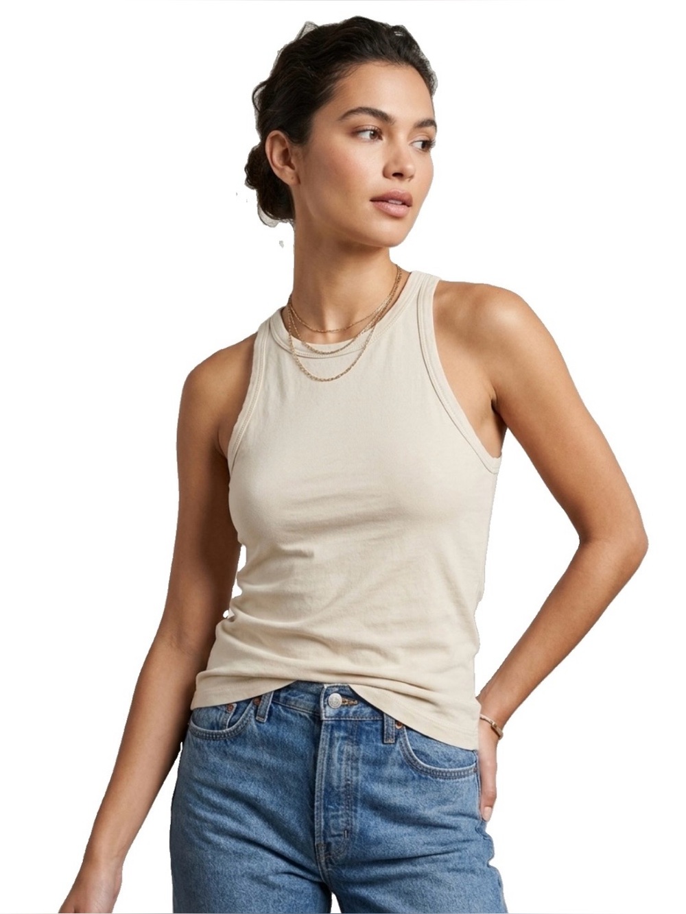 Cotton Citizen Women's Cream Cotton Tank Top Size XS